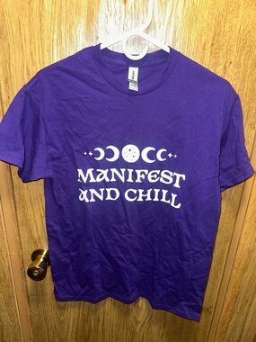 Custom Manifest and Chill Purple Graphic Tee